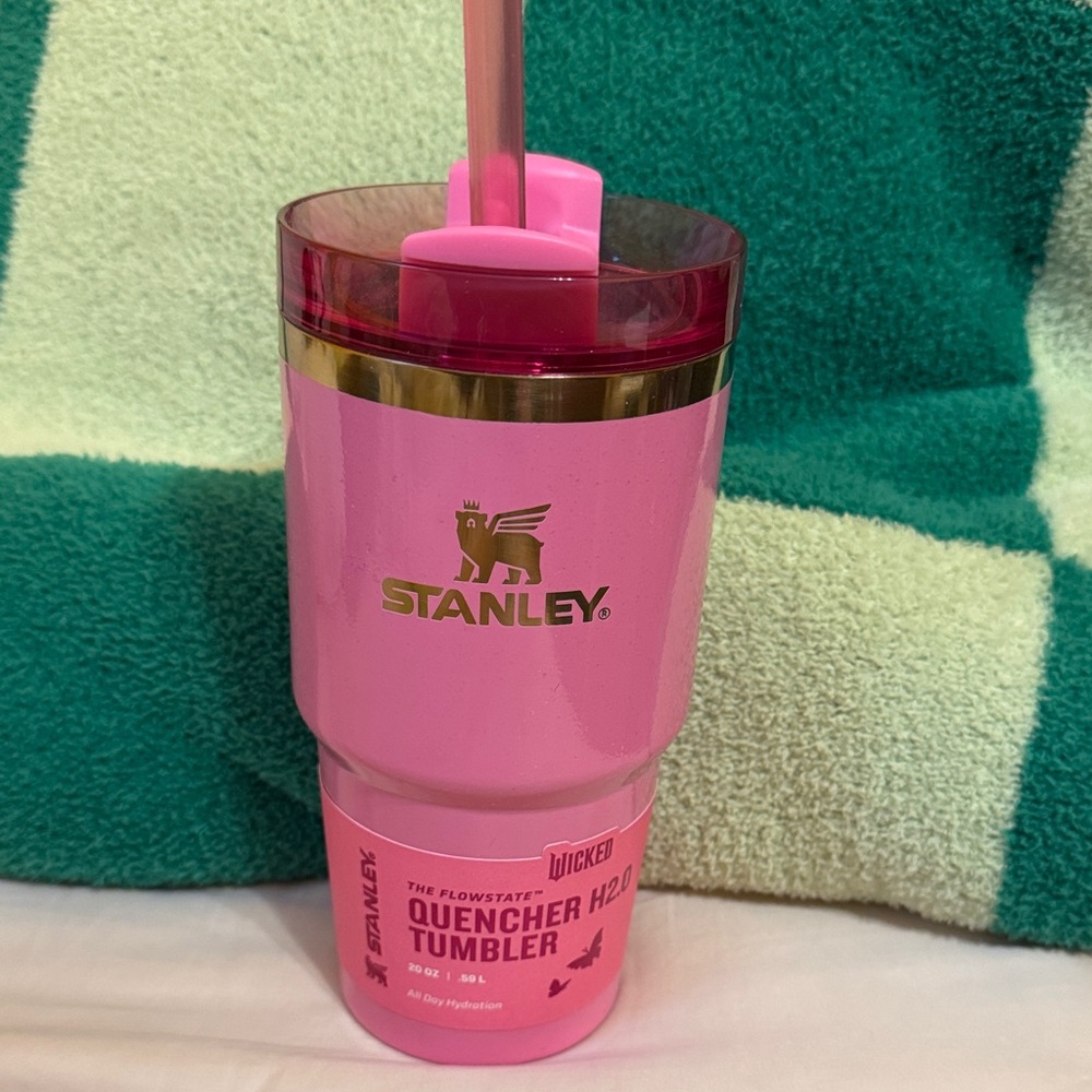 Stanley WICKED Pink Insulated Quencher Tumbler with Gold Logo